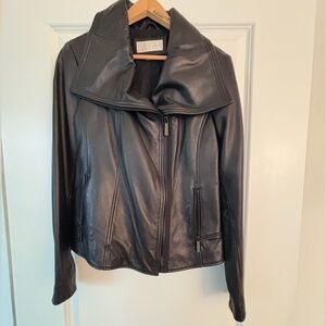 Michael Kors Leather Moto Jacket
